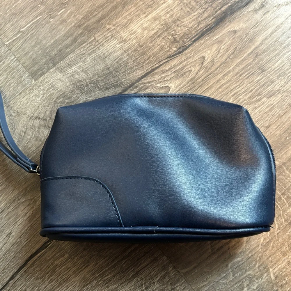 Ferragamo Navy Blue Cosmetic/Toiletry Bag